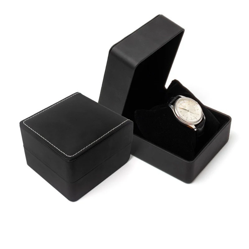 Einzelne Uhr Geschenkbox mit Kissen Pu Leder Armbanduhr Vitrine Organizer für Männer/Frauen Uhr Aufbewahrung Geschenkbox