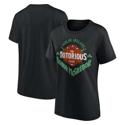 UFC Conor McGregor The Notorious Label T-Shirt – Schwarz – Damen Image