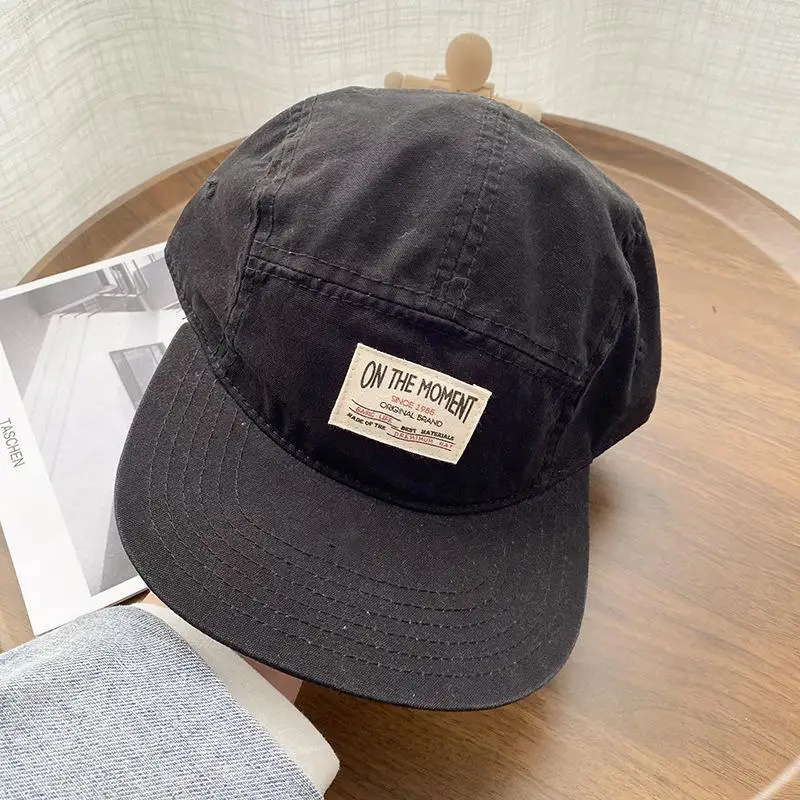 Retro japanische Baseballkappe Herren Sommer Ins Street vielseitige Entenschnabelkappe Damen Soft Top Hip-Hop Hut mit flacher Krempe