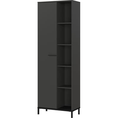 Büromöbel-Set GERMANIA "GW-Rovigo", grau (graphit, schwarz), B:318cm H:190cm T:80cm, Spanplatte, Metall, Arbeitsmöbel-Sets, Schreibtisch elektrisch höhenverstellbar Image