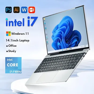 Laptop 14.1" Intel Processor i7 Notebook 12GB RAM 1TB SSD Cheap Computer FHD Resolution Office Study PC Notebook Laptops