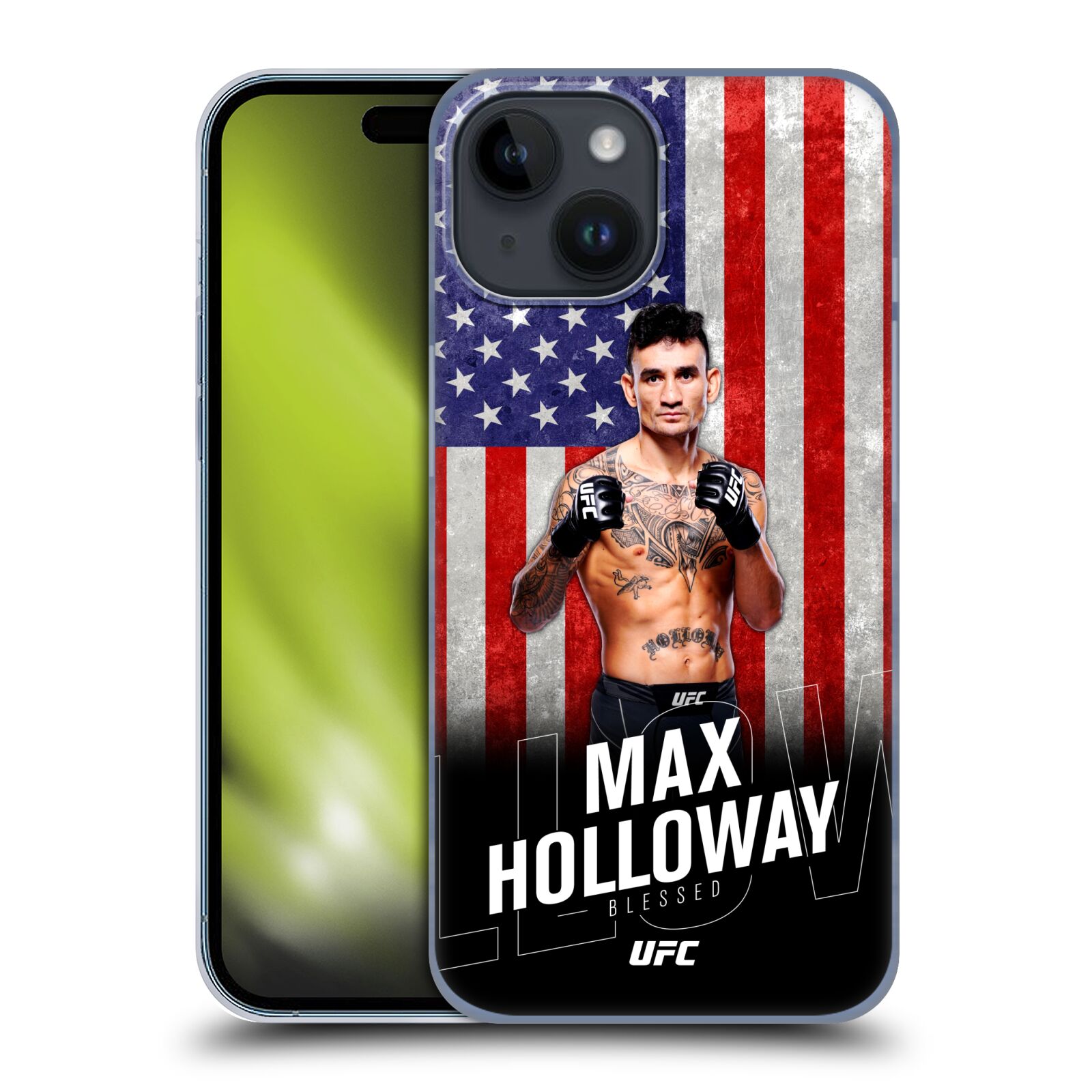 UFC Max Holloway US Flag Phone Case - iPhone Image