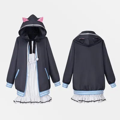 Anime Hamidashi kreative Nishiki Asumi Cosplay Kostüm Kapuzen jacke weißes Kleid niedlichen Image