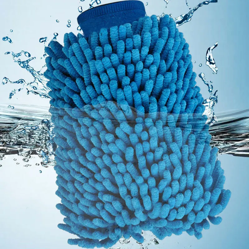130g neue Upgrade Plüsch Auto wasch handschuh verdicken Größe Mikro faser Trocken handschuhe Korallen vlies Auto Reinigungs golve für Autozubehör Image