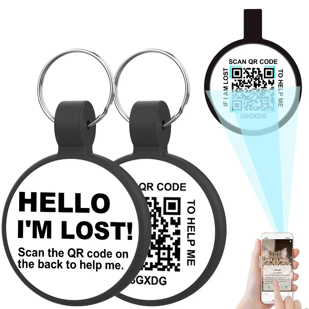 Silica Gel Haustier Katze Hund ID Tag Halsband Zubehör personalisierte Online Profil Charm Zubehör für Hundemarke Standort Alarm E-Mail Image