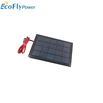 1PCS 5V Solar Panel 2.5W 500mA With Wire Mini Solar System DIY For Battery Cell Phone Charger