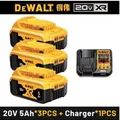 Batteria Dewalt 100% originale da 20 V, batteria ricaricabile agli ioni di litio da 20 V 5 Ah 6 Ah,