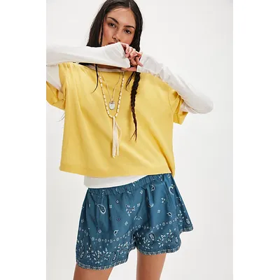 We The Free On My Way Twofer Top at Free People in Clean Ivory Combo, Size: Medium