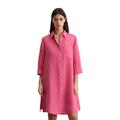 Midikleid MARC O'POLO "in A-Linie geschnitten", Damen, Gr. 36, Normalgrößen, blushed pink, Obermaterial: 100% Leinen; Futter: 100% Baumwolle, unifarben, relaxed fit knielang, 3/4-Ärmel Manschette, Kleider