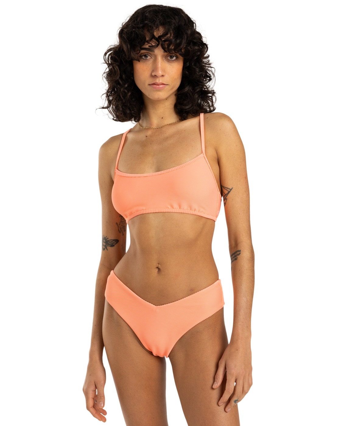 Bikini-Hose BILLABONG "Tanlines Fiji", Damen, Gr. XS, US-Größen, peach tart, 91% Polyester, 9% Elasthan, Badehosen Image
