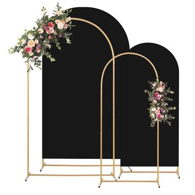 Metal arch backdrop holder and cover set, easy to assemble, suitable for party, wedding and other backdrop holders