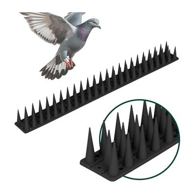 6x Vogelabwehr Kunststoff, lange Spitzen, 37mm, komplett Kunststoff, schwarz, 270 cm Image