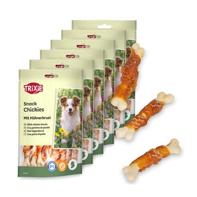 6x Trixie PREMIO Chickies, Hundeleckerli mit Hühnerbrust, Snackknochen, 100g Image