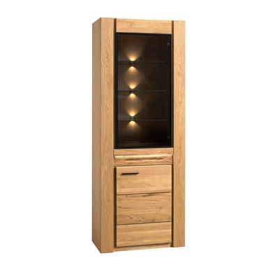 Vitrine schmal rechts 75 cm Volo Eiche teilmassiv geölt Image