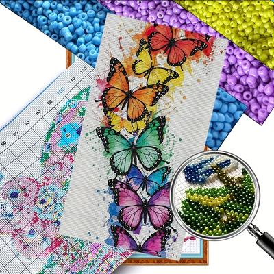 "TEMU 1pc Vibrant Bead Embroidery Kit - 25.98" X 14.17" Colorful Pattern, Diy Beading Set For Living Room & Bedroom Decor, Ideal Handmade Gift For , Decoration" Image