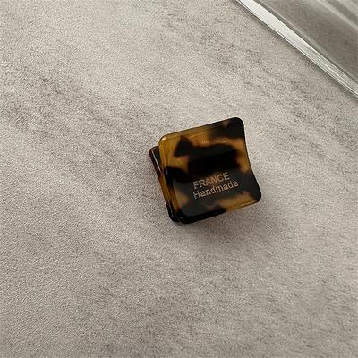 TEMU 1pc Of Jelly-colored Small Square Hair Clip, Versatile And Elegant Mini Fringe Clip For Holding Hair. Image