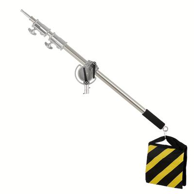 TEMU 106cm-249cm Stainless Steel Arm Bar With Weight Bag Photo Studio Accessories Extension Rod Photo Studio