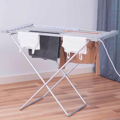 TEMU Bakaji Electric Clothes Drying Rack, 120w Foldable Laundry Drying Rack With 8 Aluminum Bars, 94 X 74 X 50 Cm, Heat-resistant Clothes Drying Rack Image