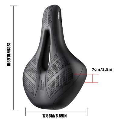 TEMU Rbrl Bicycle For Mountain Bikes, Featuring A Thick And Comfortable Design In Black, Newly With Shock Absorption For A Sporty And Stylish Ride. Image