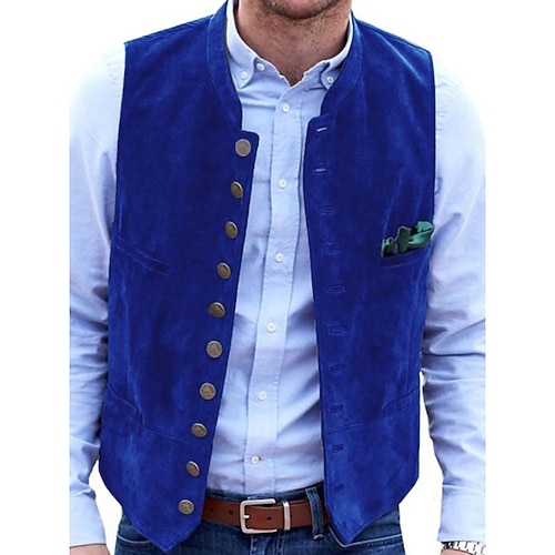 Oktoberfest Gilet bavarois traditionnel Bavarois Allemand Munich Prairies Homme Soirée Mariage Tissu de style traditionnel