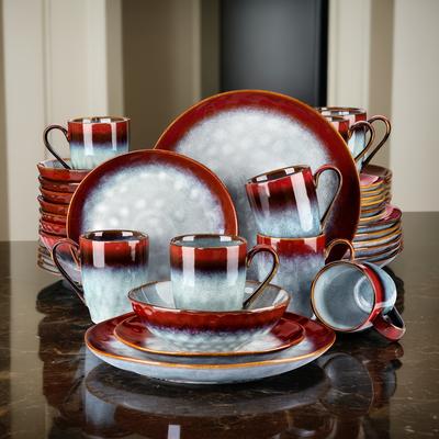 TEMU Kitchen Accessories16pcs, 16pcs Dinnerware Sets - Plates And Bowls, Service For 4 (16pcs), Microwave And Dishwasher Safe, Perfect Housewarming Gift, Holiday Gifts Image