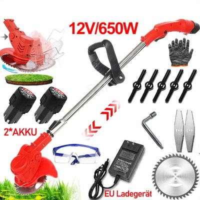 TEMU Outdoor Lawn Trimmer , Adjustable Telescopic Pole Three-blade Combination, Lawn Mower Kit, Yard Gardening Tools Image