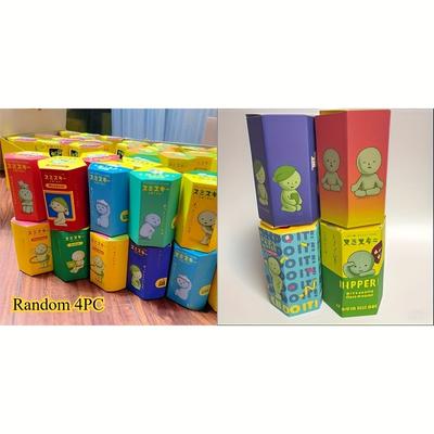 TEMU Random 1/ 4pcs Mystery Box Fluorescent Character Multi Series, Bathroom Series, Toilet Series, Twisted Egg, Luminous Green Character Suitable Action Digital Decoration Desktop Toy Surprise Gift