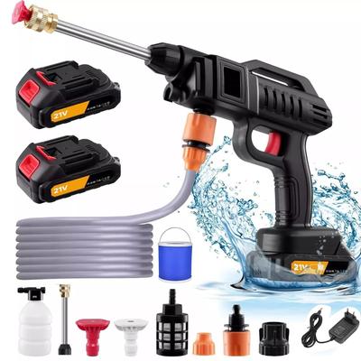 TEMU High Pressure Washer With 6 Types Of Outlet Nozzles Copper Motor Ergonomic Handle Image