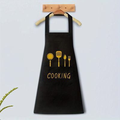 TEMU Single Apron, Featuring Pockets, Suitable For Coffee Shops, Dining Establishments, And Versatile Use, Measuring 28.3 Inches By 25.5 Inches. Image