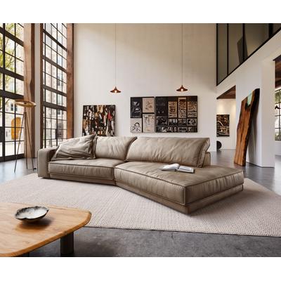 DELIFE Big-Sofa Snoosh 400x150 cm Mikrofaser Schlamm Vintage Recamiere rechts, Big Sofas Image