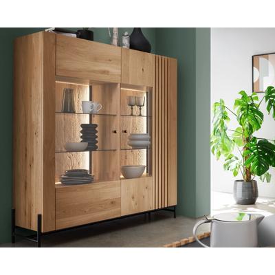 Massivholz »Ascona« Highboard VI 140x160x45 cm / Rückwand Standard / ohne Inlay / ohne Beleuchtung Image