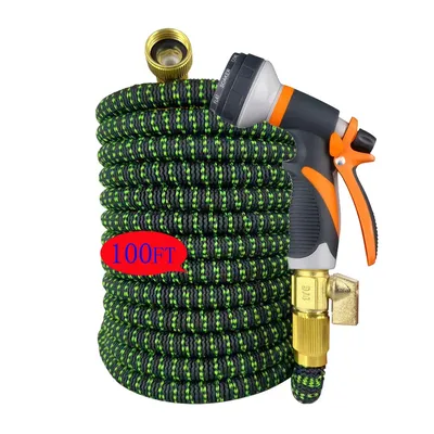 25FT-100FT Garden Hose Expandable Magic Water Pipes Home Garden Daily Watering Tools High-Pressure Car Wash Cleaning Water Gun
