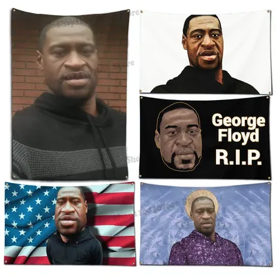 G-George F-Floyd Flag Funny Flags Room Decor Home & Garden Wall Flag Workshop Flags for Rooms