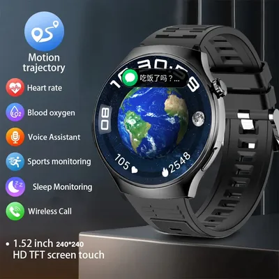 LAXASFIT 2025 New Smart Watch Men's 366*366 HD Screen Bluetooth Talk Smart Watch Tracker Heart Rate Monitor Sports Smart Watch