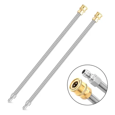 High Pressure Washer Extension Wand Straight Rod With 1/4" Quick Connect Stainless Steel Spray Lance Hitch