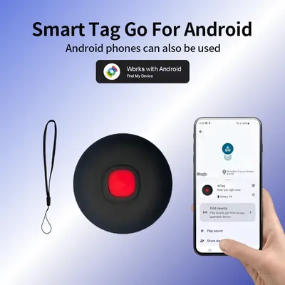IP67 Waterproof Dog Cat GPS Tracker with Bluetooth Work with Google Find My Device Android Anti-Lost Alarm