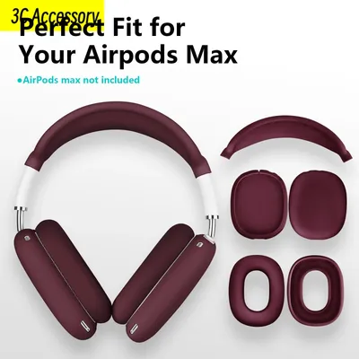 Soft Cover for Apple Airpod Max （USB C）Headphone Accessories 3 IN 1 Silicone Earphone Case For AirPods Max Apple(2024/2020) Case