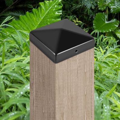 10x Pfostenkappe für Holzpfosten Schützende Umzäunung Pfostenkappe für Holzpfosten Schwarz 91x91mm Image