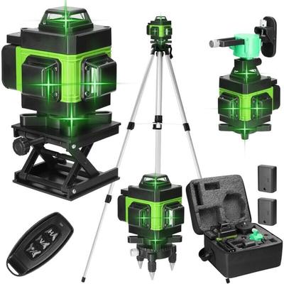 4 x 360°-Laserwasserwaage, 4D 16 Linien selbstnivellierende Laserwasserwaage, 2400 mAh x 2 Image