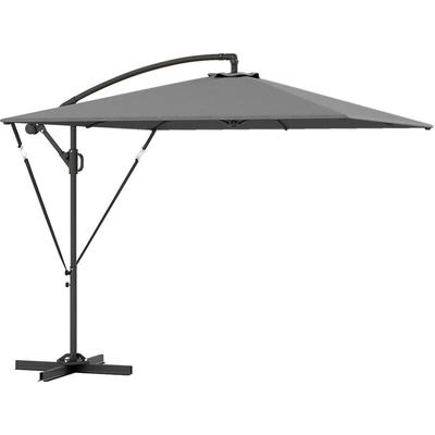 Outsunny - Ampelschirm Ø260 cm Sonnenschirm mit UV-Schutz 50+ wasserabweisend Kurbelschirm mit Image