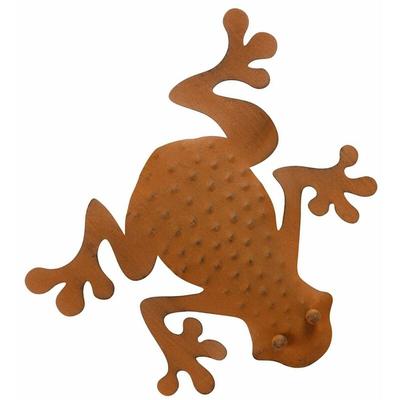 Buri - Deko Frosch aus Metall rostbraun Dekofigur Wanddeko Gartendeko Gartenfigur Image