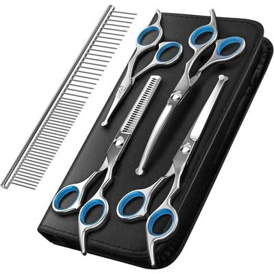 Memkey - Hundepflegeschere, 5-teiliges Haustierpflege-Werkzeugset aus titanbeschichtetem Edelstahl, Image