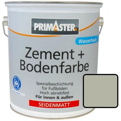 Primaster - Zementfarbe und Bodenfarbe 2,5L Kieselgrau Seidenmatt Betonfarbe Image
