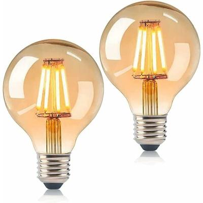 LED-Glühbirne E27 Edison Retro LED-Glühbirne 6WG80 dekorative Glühbirne Warmweiß Home Beleuchtung Image
