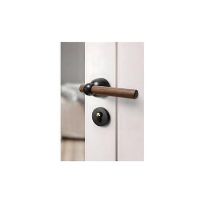 Serrure de porte en noyer, serrure de porte intérieure silencieuse, nouvelle poignée de porte en Image