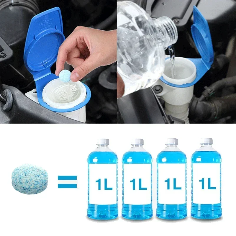 2/100Pcs Auto Solide Brause Waschmaschine Tablet Multifunktionale Autos Windschutzscheibe Waschen Tabletten Werkzeuge Auto Reinigung Zubehör Image