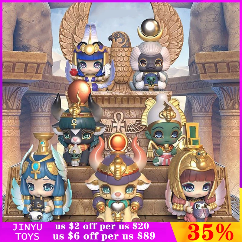 Original AARU GARTEN Ägypten 2 Serie Blind Box Nette Anime Abbildung Modell Trendy Spielzeug Mädchen Geburtstag Geschenk Kawaii Desktop Ornament