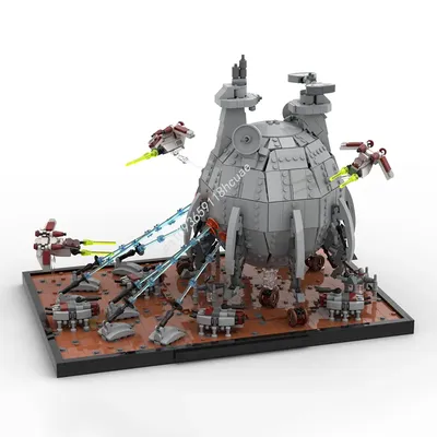 2667PCS Moc Star Battle Battle of Geonosis mit Kernschiff - Clone Wars Diorama Modell Bausteine Image