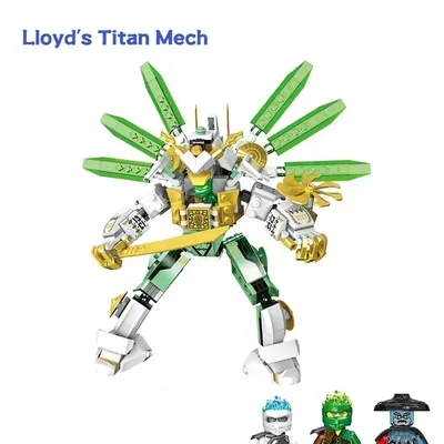 Kreative DIY kleine Lloyd Titan Mech Roboter Bausteine Zusammengebautes Modell Lernspielzeug Für Image