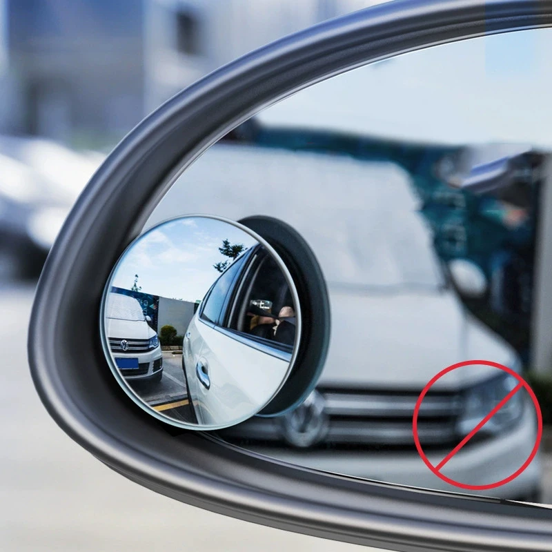Auto-Rückspiegel für den toten Winkel, Weitwinkel, 360-Grad-verstellbar, kleiner runder Spiegel, Auto-Rückfahrspiegel, konvexer Spiegel Image